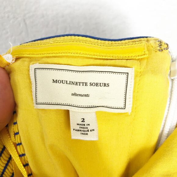 Anthropologie Moulinette Soeurs Forget Me Not Midi Dress Size 2 Floral Vintage - Picture 5 of 14